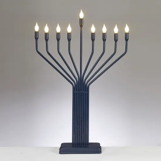 Rite Lite LED Lighted Knesset-Style Menorah - 24" - Navy Blue {3}