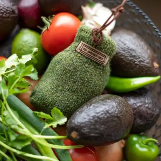 Blue Heron Avocado Sock Perfectly Ripen Natural Wool Green Holds 1 {4}