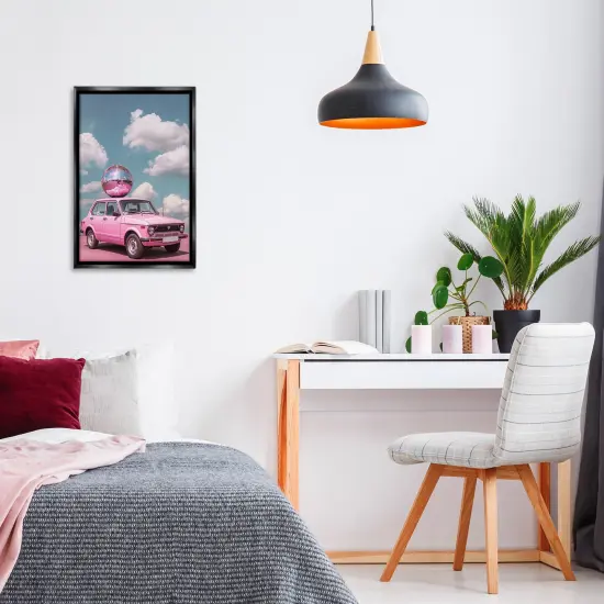 Stupell Industries Disco Ball Car & Clouds Floating Frame Design by LSR Design Studio {8}