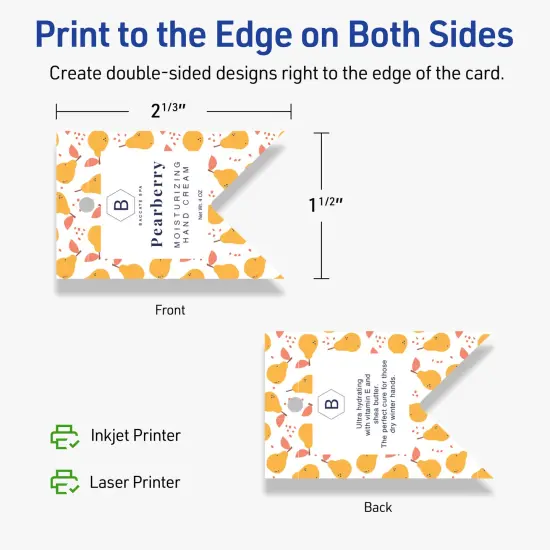 Avery Printable Banner Rectangle Flag Tags, Sure Feed Technology, 1-1/2" x 2-1/3", Matte White Cardstock, Print-to-The-Edge, Laser/Inkjet Printable, 150 Total {12}