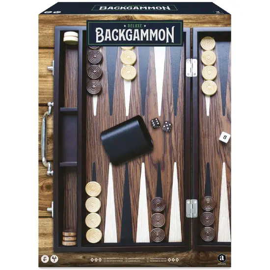 Merchant Ambassador Craftsman Deluxe Wood Backgammon Game Set {1}