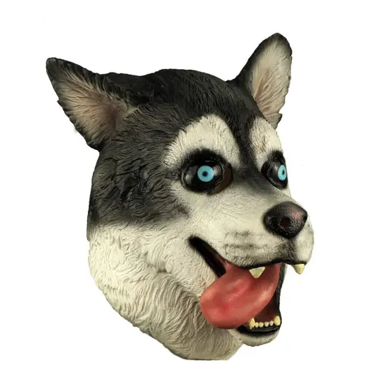 Husky Dog Adult Latex Costume Mask {3}
