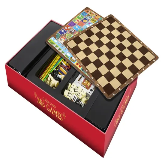 Merchant Ambassador: 365 Games - Classic Strategy Board & Card Games, All-In-1 Box, Traditional Game for Each Day of Year, Family Ages 6+, 1-8 Players {3}