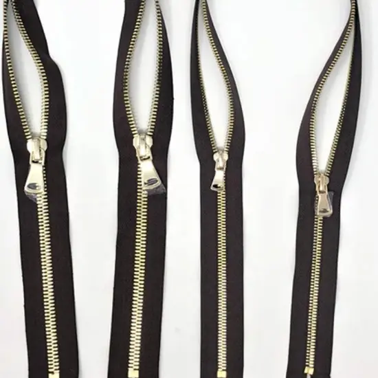 Brown Two Way Backpack or Luggage Zipper 5MM or 8MM Brass Teeth Closed {4}