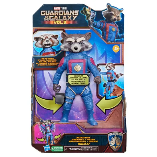 Marvel Studios&rsquo; Guardians of The Galaxy Vol. 3 Rocket Action Figure, Super Hero Toys for Kids Ages 4 and Up, 8-Inch-Scale Action Figure {2}