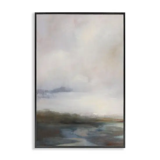 Stupell Industries Foggy Grey Landscape Framed Giclee Wall Art Design by Simon Addyman {1}