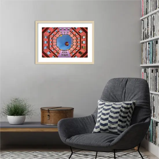 Shapes and Swirls by Anne Farrall Doyle Wood Framed Wall Art Print {5}
