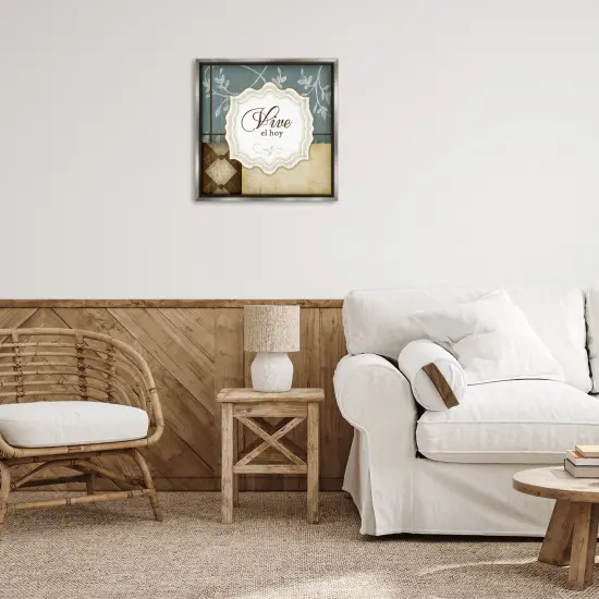Stupell Industries Vive el Hoy Tradicional Framed Floater Canvas Wall Art Gray Floater Frame {2}