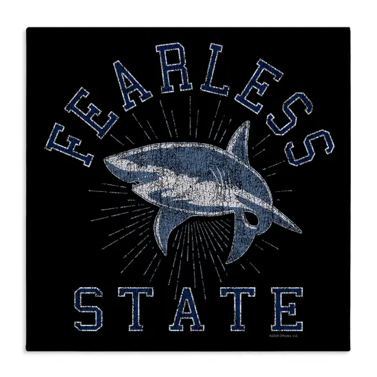 Stupell Industries Fearless State Shark Canvas Wall Art Design by Spirit Animals/Life Is High {1}