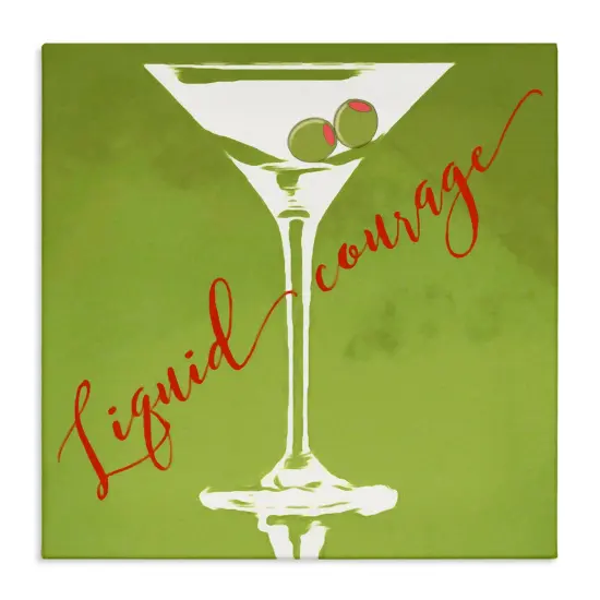 Stupell Industries Liquid Courage Sassy Martini Canvas Wall Art Design by Graffi*tee Studios {1}