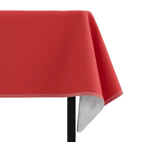 Exquisite Vinyl Tablecloth &ndash; 54" x 108" &ndash; Pack of 1 &ndash; Rectangular Plastic Table Cover with Flannel Backing &ndash; Reusable & Waterproof Tablecloth for Events and Parties Red {2}