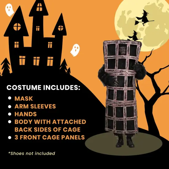 Gorilla Ape In Cage Costume Adult {6}