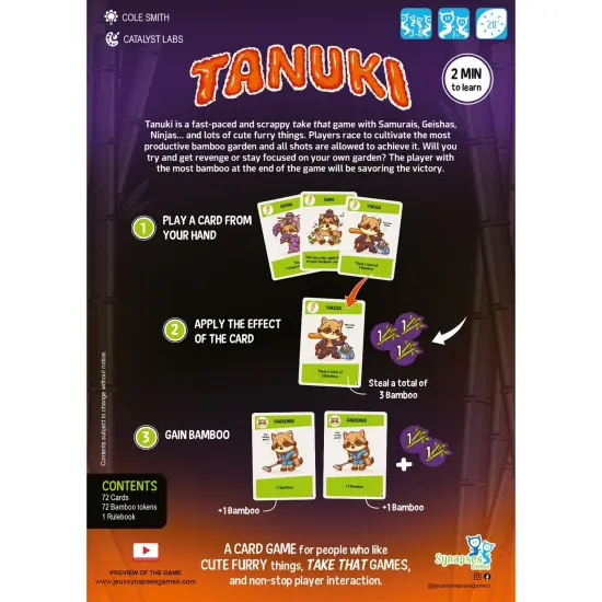Tanuki - Family Take-That Card Game, Ages 7+ {3}