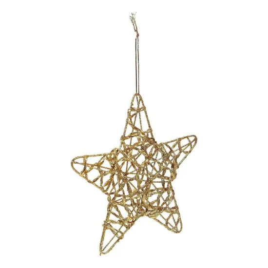 Juvale 24 Pack Bulk Christmas Star - Gold Ornaments, 6 Inches Gold Christmas Tree Decorations, Ideal for Hanging on Indoor and Outdoor Christmas Trees {6}