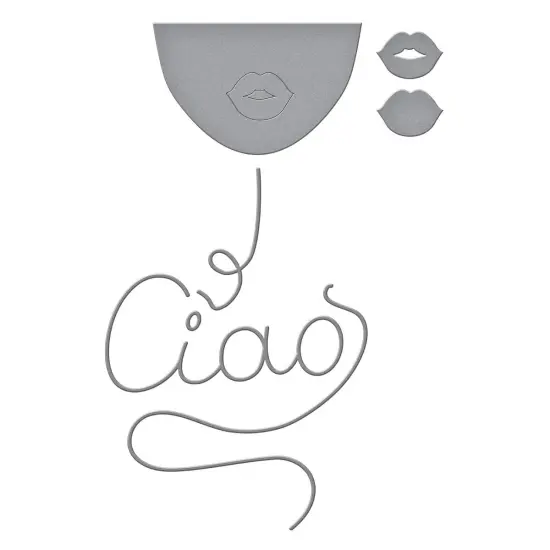 Spellbinders Etched Dies From La Dolce Vita-Ciao Spaghetti {3}