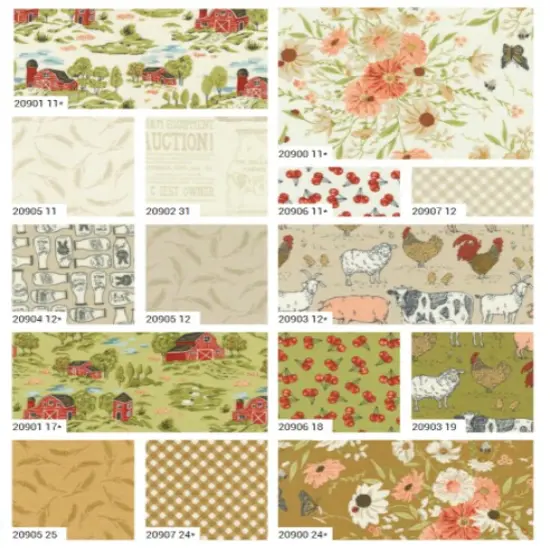 Farmstead Fat Quarter Bundle by Stacy Iest Hsu for Moda (20900AB) {4}