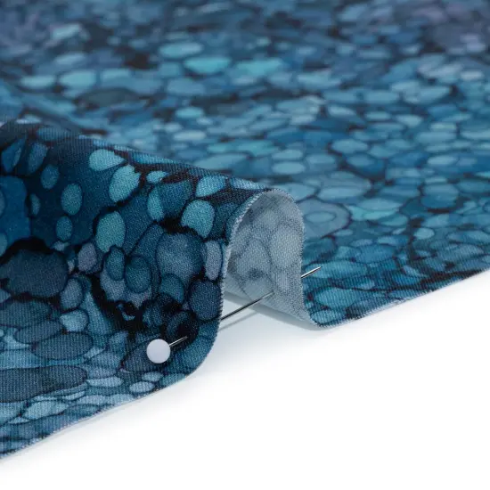 1 Yard Northcott Twilight Bubbles Quilting Cotton Fabric Deep Blue Purple 43 Inches Width {2}