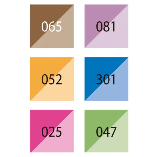 Brushables Dual-Tip Markers - 6 Color Set Bright {3}