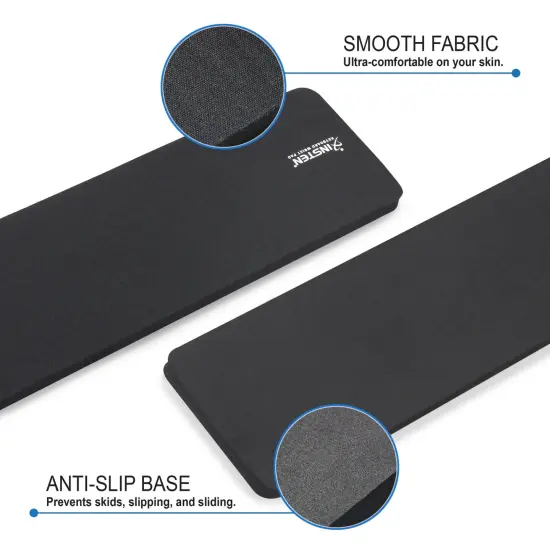 Keyboard Wrist Rest Pad Ergonomic Support for Computer Laptop Typing, Black, 11" x 3.5" {5}