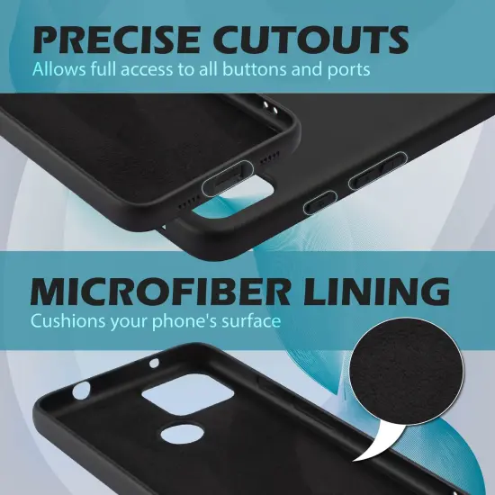 Insten Liquid Silicone Case For Google Pixel 4a 5G (2020)(NOT For Pixel 4a) Soft Microfiber Lined Full Body Protective Slim Cover, Black {4}