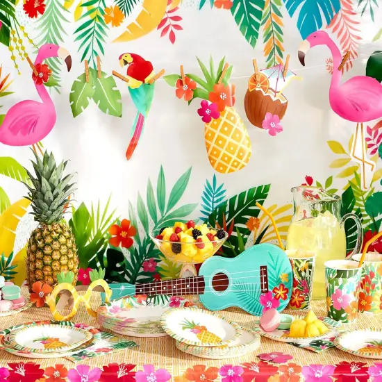 Tropical Luau Party Supplies for BBQs and All Summer Parties, Dinner Plates (36-Count) {4}
