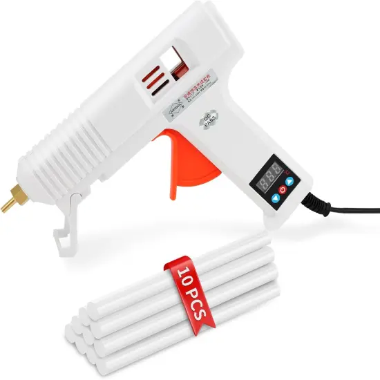 120W Hot Glue Gun Kit, High Temp Glue Gun,10 Hot Glue Sticks, Industrial Glue Gun Kit with Adjustable Temperature for Home for Crafts, DIY and Home Repair {1}