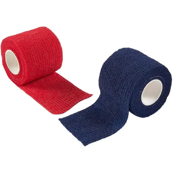24-Rolls Self Adherent Bandage Wrap 2 inch x 5 Yards – Breathable Vet Tape, Elastic Cohesive for Wrist, Swelling, Sports, Tattoo (12 Assorted Colors) {6}