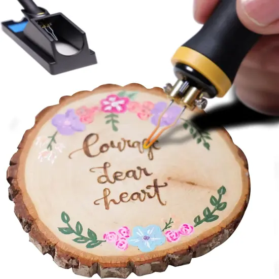 Dual Pen Wood Burning Kit, Wood Burner Tool Kit, Wood Burning Station Kit, Pyrography Kit; 60W 100/120V with Adjustable Temperature 0~720&deg;C; A Perfect Wood Burning Kit for Adults {4}
