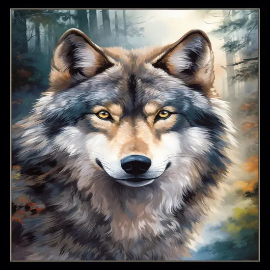 DIY Diamond Art Painting Kits for Adults Wolf, 5D Animal Diamonds Painting Full Round Drill(12x16in) {1}