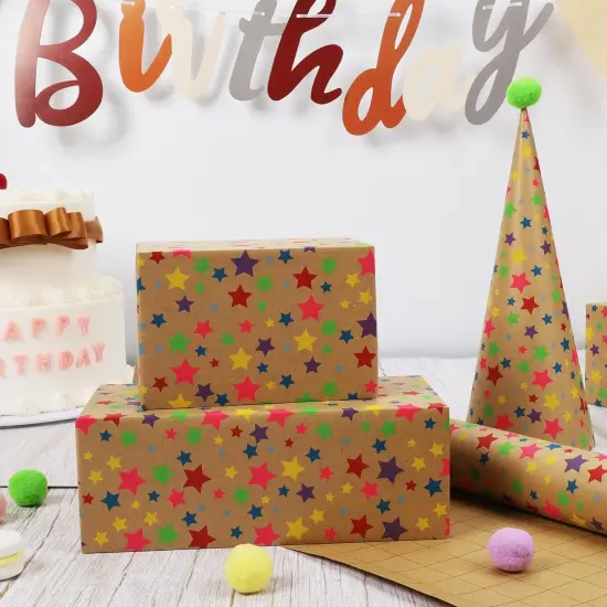 Birthday Wrapping Paper Roll for Kids, 30 Inch x 33 Feet (83 sq. ft) {5}