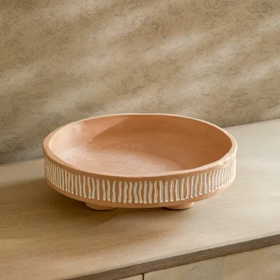 Hruby Eco-Friendly Decorative Coral Bowl &ndash; 9x9x5.75 inches &ndash; Sustainable & Stylish D&eacute;cor-9.7X9.7X5.7" {2}