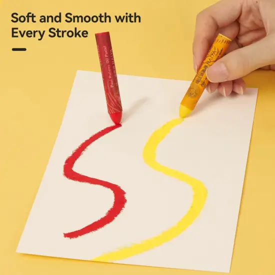 Artist Oil Pastels 48 Colors Set - Soft and Smooth Pastel are Easy-to-Mix, Professional Oil Pastel set Drawing Kit Art Supplies for both Kids and Adults Paint {4}