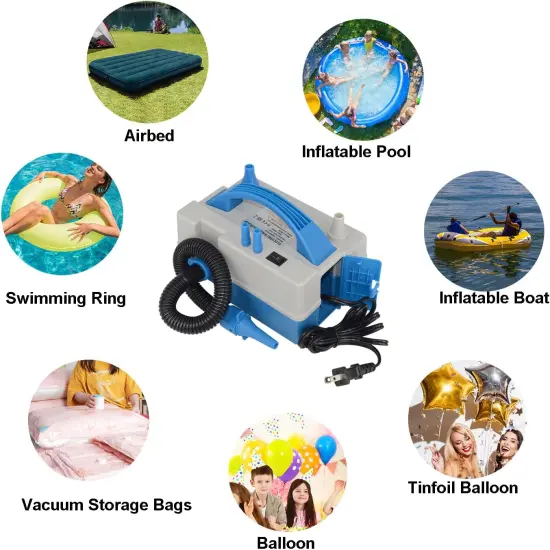 Balloon Pump Electric Air Pump Inflator Deflator Multi-Functional for Inflatables Balloons Party Decoration {3}