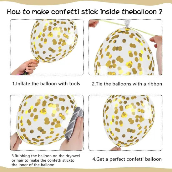 Dusty Pink Balloons, 55Pcs Blush Pink Party Balloons 12 Inch Metallic Rose Gold White Latex Balloons Retro Pink Rose Gold Balloons Gold Confetti Balloons for Birthday Party Baby Shower Bridal Shower {3}