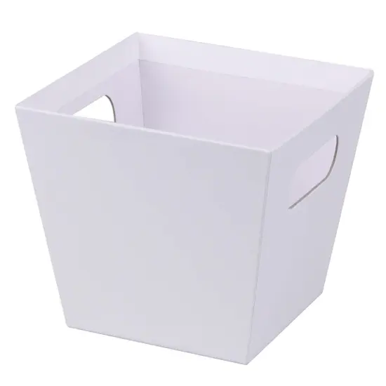 Pack/6: White Baskety Tray - 8 x 8 x 5" {1}