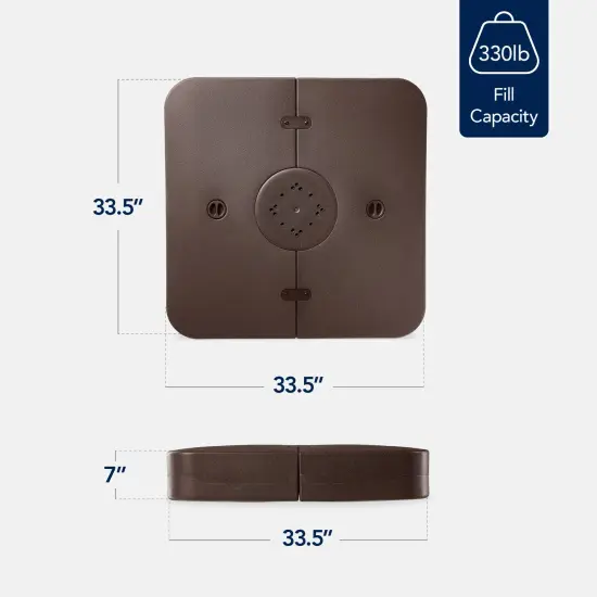 Best Choice Products 330lb Capacity Fillable Heavy-Duty Outdoor Cantilever Umbrella Base w/ Easy-Fill Spouts Brown {2}
