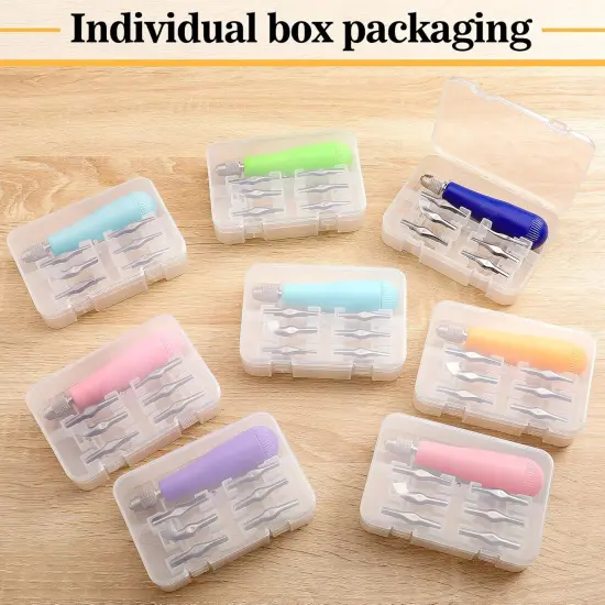12 Pack Craft Linoleum Cutter Kit Carving Tools Assortment Linocut Tools Block Cutters for Block Printing, Assorted Colors {3}