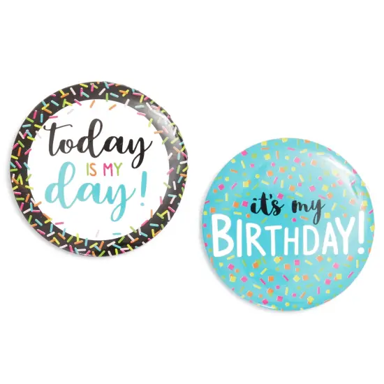 Happy Birthday Pinback Party Buttons (2.25 Inches, 6 Designs, 24-Pack) {3}