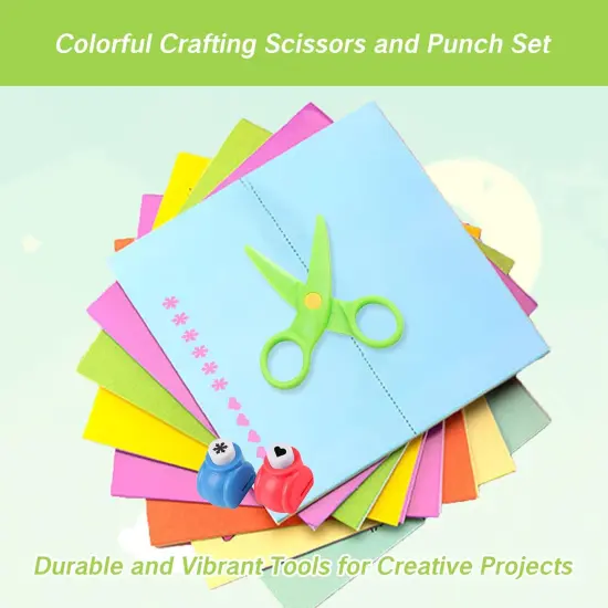 1Pcs Decorative Scissors and 2Pcs Paper Punches for Crafting for Kids & Adults Fun Craft Supplies for Scrapbooking DIY Projects&Fine Motor Skills Paper Cutter&Hole Puncher {2}