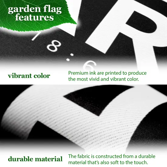 G128 Combo Pack Garden Flag Stand Black 36x16IN & Garden Flag Faith Over Fear Scripture Printed 12x18IN Double Sided Yard Garden Lawn Decoration {3}