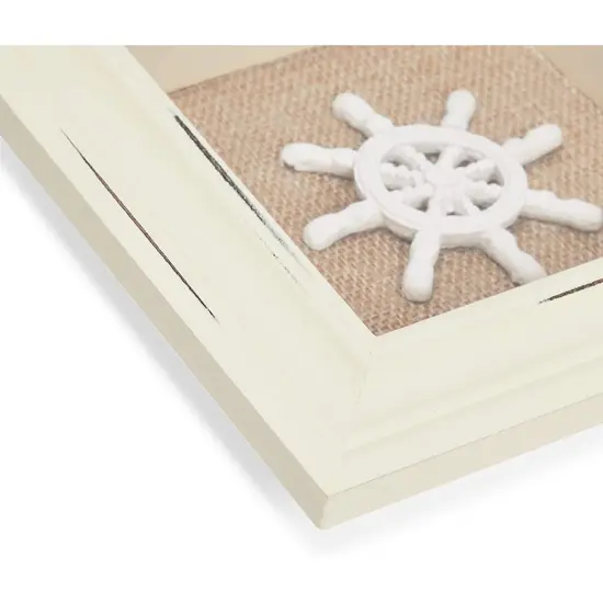 Beach Wall D&eacute;cor, Shell, Sand Dollar, and Nautical Wheel (6.3 x 6.3 In, 3 Pack) Brown {6}