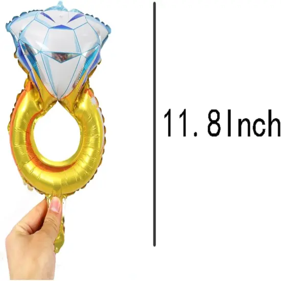 10Pcs Mini Ring Diamond Balloons for Anniversary Engagement and Wedding Party Decoration {2}