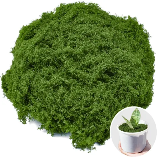 Fake Green Moss 7 oz Decorative Artificial Moss for Crafts Artificial Dark Faux Moss for DIY Table Centerpieces Wedding Party Decor Fairy Garden Floral {1}