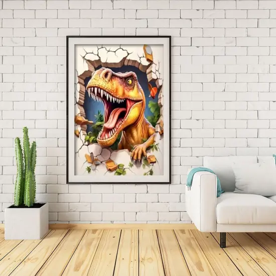 Dinosaur Diamond Art Painting Kits for Adults, Full Drill Diamond Dots Paintings for Beginners, Round 5D Paint with Diamonds Pictures Gem Art Painting Kits DIY Crafts Kits 12x16inch {2}