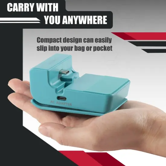 Insten For Nintendo Switch & OLED Model & Switch Lite Charging Dock, Adjustable Docking Station with USB C Port, Turquoise Blue {4}