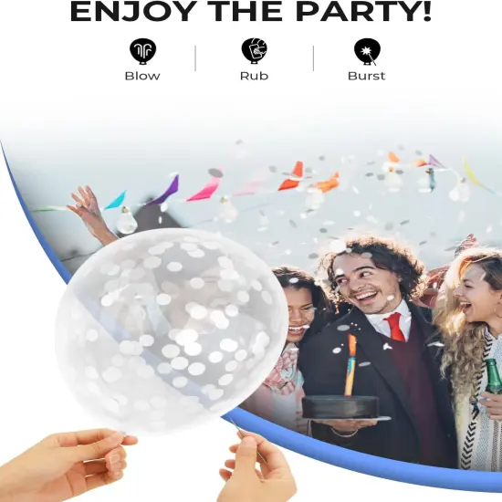 Navy Blue and Silver Balloons Garland Arch Kit,134 Pcs 18/12/10/5 Inch White Navy Blue and Silver Balloons with Confetti Latex Balloons, for Birthday Baby Shower Wedding Graduation Party Decorations {3}