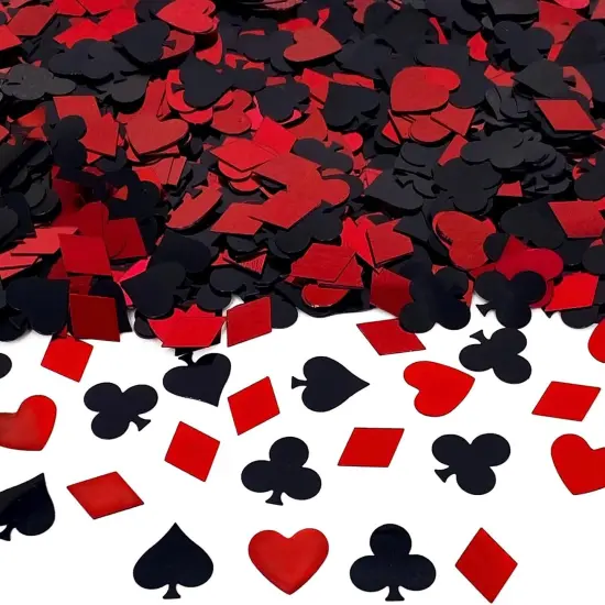 Poker Confetti Casino Sequins-Table Confetti Metallic Foil Sprinkles or DIY for Wedding Birthday Bday Baby Shower Engagement Bachelorette Party Supplies (Poker Confetti) {1}