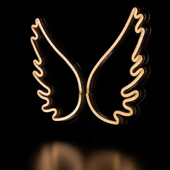 Northlight LED Angel Wings Neon Lighted Christmas Decoration - 17.5" White {6}