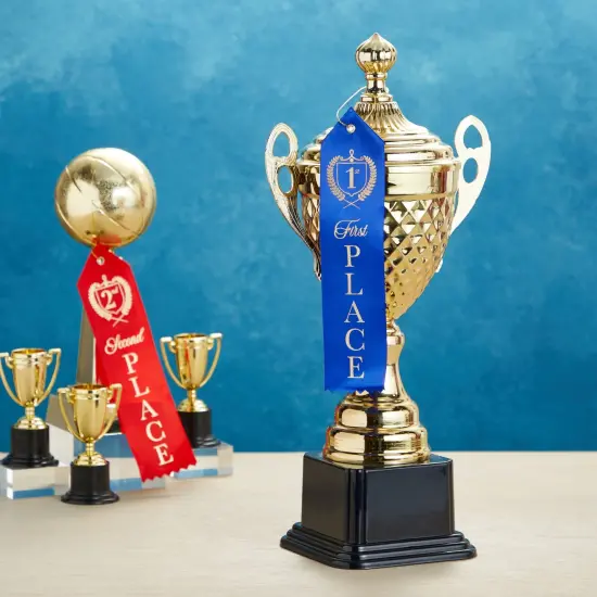 Award Ribbons, 1st, 2nd, 3rd Place, and Participant (2 x 8 In, 4 Colors, 100 Pack) Multicolor {2}