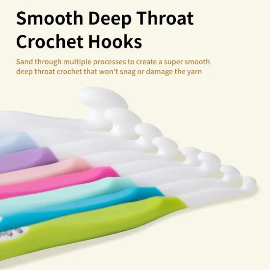 8 Sizes Big Crochet Hooks Ergonomic Set {3}